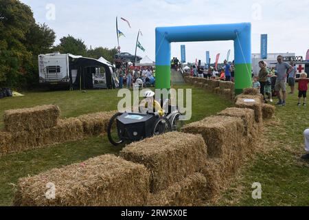 Seifendose Derby. Kids Go Kart Challenge. Kop Hill Climb 2023. Klassisches Motorsport-Event in Princes Risborough, Buckinghamshire. Kinder. UK Stockfoto
