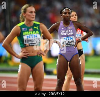 Bianca Williams von GB & NI, die am siebten Tag bei den Leichtathletik-Weltmeisterschaften im National Athletics Centre in in die 4 x 100-m-Läufe der Frauen eintrat Stockfoto