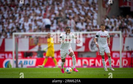 Köln, Deutschland. September 2023. Linton Maina (Köln) 1. FC Köln - TSG 1899 Hoffenheim 16.09.2023 Copyright (nur für journalistische Zwecke) von : Stockfoto