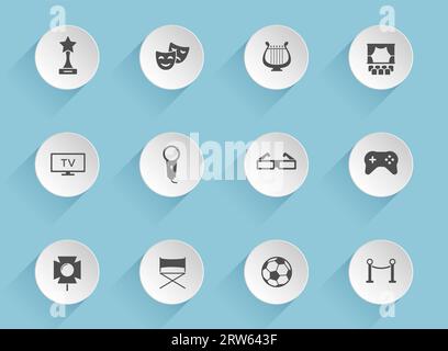 Unterhaltungsvektorsymbole Stock Vektor