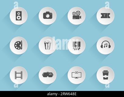 Unterhaltungsvektorsymbole Stock Vektor
