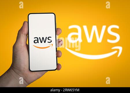 AWS Amazon Web Services Cloud-Computing-Plattform Stockfoto