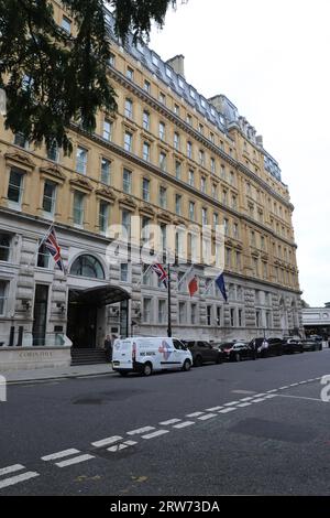 Außenansicht des Corinthia Whitehall Place, London UK September 2023 Stockfoto