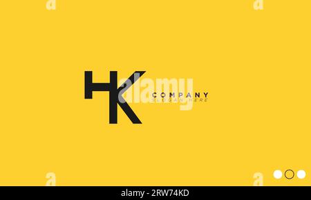 HK Alphabet Buchstaben Initialen Monogramm Logo Stock Vektor