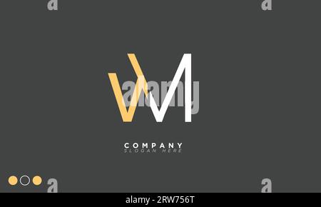 VM Alphabet Buchstaben Initialen Monogramm Logo Stock Vektor