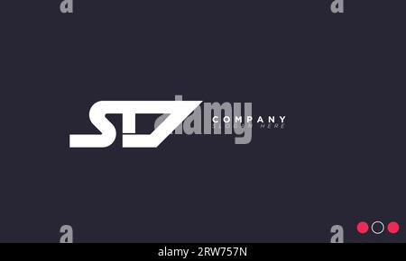 SD Alphabet Buchstaben Initialen Monogramm Logo Stock Vektor