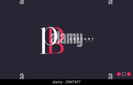 PB Alphabet Buchstaben Initialen Monogramm Logo Stock Vektor