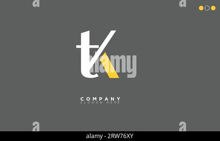 TK Alphabet Buchstaben Initialen Monogramm Logo Stock Vektor