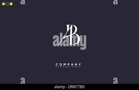 Ab Alphabet Buchstaben Initialen Monogramm Logo Stock Vektor