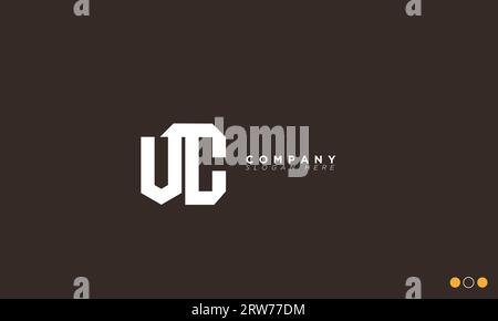 UC-Buchstaben Initialen Monogramm-Logo Stock Vektor