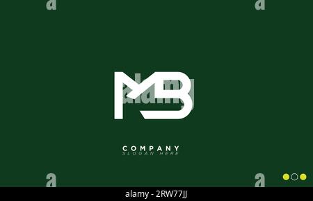 MB Alphabet Buchstaben Initialen Monogramm Logo Stock Vektor