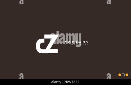 Cz Alphabet Buchstaben Initialen Monogramm Logo Stock Vektor