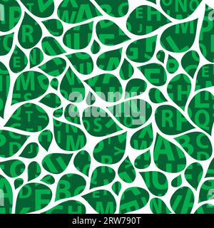 Briefe in Blütenblättern - Hintergrundvorlage Stock Vektor