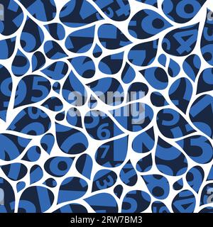 Zahlen in Blütenblättern - Hintergrundvorlage Stock Vektor