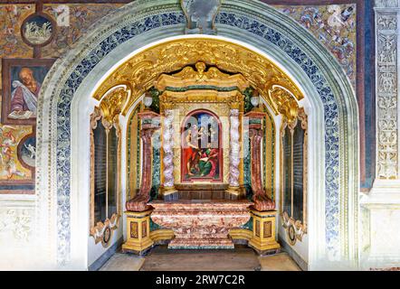 Orvieto Umbrien Italien. Die Kapelle der Madonna di San Brizio mit Fresken von Fra Angelico und Benozzo Gozzoli Stockfoto