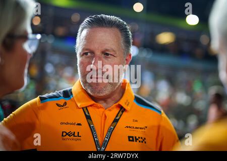 Singapur, Singapur. September 2023. BROWN Zak (usa), CEO von McLaren Racing, Portrait während des Formel 1 Singapore Airlines Grand Prix 2023, 15. Runde der Formel-1-Weltmeisterschaft 2023 vom 15. Bis 17. September 2023 auf dem Marina Bay Street Circuit in Singapur - Foto Florent Gooden/DPPI Credit: DPPI Media/Alamy Live News Stockfoto
