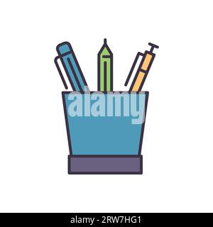 Vektorsymbol für Bleistiftstativ. Isoliert auf weißem Hintergrund. Vektorillustration Stock Vektor