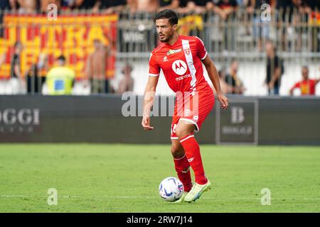 Monza, Italien. September 2023. Andrea Carboni (AC Monza) während AC Monza gegen US Lecce, italienisches Fußball-Spiel der Serie A in Monza, Italien, 17. September 2023 Credit: Independent Photo Agency/Alamy Live News Stockfoto