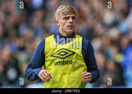 Sheffield, Großbritannien. September 2023. Brandon Williams (18), Verteidiger der Ipswich Town, warm Up während des Sheffield Wednesday FC gegen Ipswich Town FC Sky Bet Championship EFL Match im Hillsborough Stadium, Sheffield, Großbritannien am 16. September 2023 Credit: Every Second Media/Alamy Live News Stockfoto