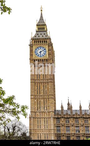 Der berühmte Elizabeth Tower mit dem Big Ben, dem Spitznamen der Großen Glocke der Großen Uhr von Westminster, der schwersten der fünf Glocken i. Stockfoto