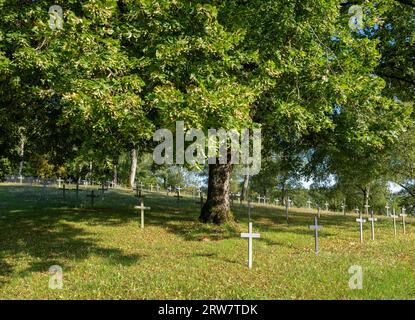 Friedhof für deutsche Soldaten bei Verdun im Norden frankreichs Stockfoto