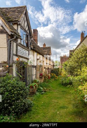 Das Spukhotel Fleece Inn Pub in Worcestershire, Bretforton. Stockfoto