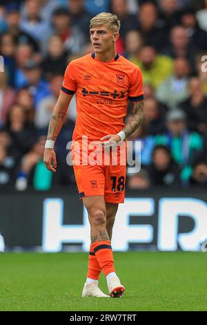 Sheffield, Großbritannien. September 2023. Ipswich Town Defender Brandon Williams (18) während des Sheffield Wednesday FC gegen Ipswich Town FC Sky Bet Championship EFL Match im Hillsborough Stadium, Sheffield, Großbritannien am 16. September 2023 Credit: Every Second Media/Alamy Live News Stockfoto