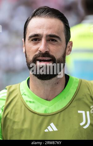 Turin, Italien. September 2023. Italienische Serie A Fußballmeisterschaft 2023/24. Juventus VS Lazio 3-1. Carlo Pinsoglio, Torhüter Juventus., Bild und Copyright Cristiano BARNI/ATP Images. (BARNI Cristiano/ATP/SPP) Credit: SPP Sport Press Photo. Alamy Live News Stockfoto