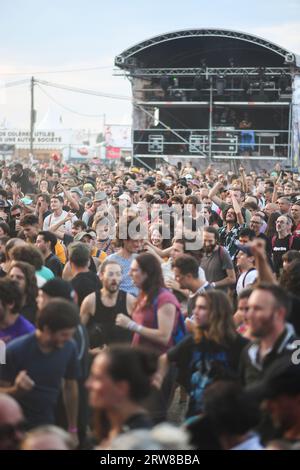 Frankreich. September 2023. Massenhysterie - Fete de l Humanite sur la Base 217 en Essonne. (Foto: Lionel Urman/SIPA USA) Credit: SIPA USA/Alamy Live News Stockfoto