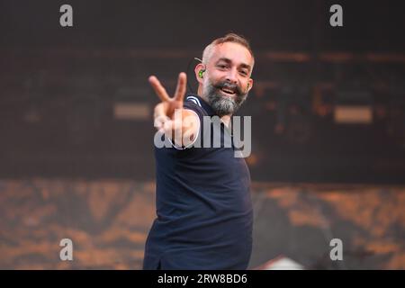 Frankreich. September 2023. Massenhysterie - Fete de l Humanite sur la Base 217 en Essonne. (Foto: Lionel Urman/SIPA USA) Credit: SIPA USA/Alamy Live News Stockfoto