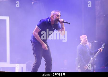 Frankreich. September 2023. Massenhysterie - Fete de l Humanite sur la Base 217 en Essonne. (Foto: Lionel Urman/SIPA USA) Credit: SIPA USA/Alamy Live News Stockfoto