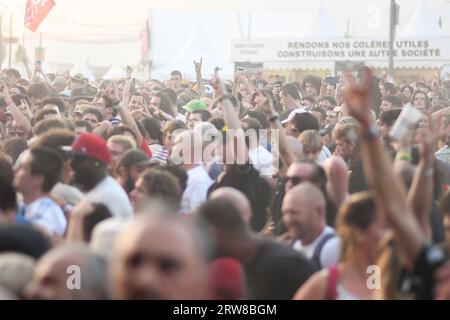 Frankreich. September 2023. Massenhysterie - Fete de l Humanite sur la Base 217 en Essonne. (Foto: Lionel Urman/SIPA USA) Credit: SIPA USA/Alamy Live News Stockfoto
