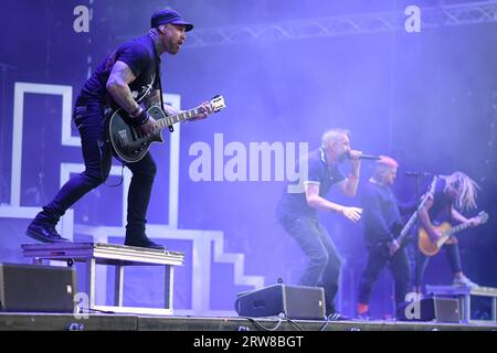Frankreich. September 2023. Massenhysterie - Fete de l Humanite sur la Base 217 en Essonne. (Foto: Lionel Urman/SIPA USA) Credit: SIPA USA/Alamy Live News Stockfoto