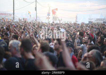 Frankreich. September 2023. Massenhysterie - Fete de l Humanite sur la Base 217 en Essonne. (Foto: Lionel Urman/SIPA USA) Credit: SIPA USA/Alamy Live News Stockfoto