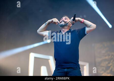 Frankreich. September 2023. Massenhysterie - Fete de l Humanite sur la Base 217 en Essonne. (Foto: Lionel Urman/SIPA USA) Credit: SIPA USA/Alamy Live News Stockfoto