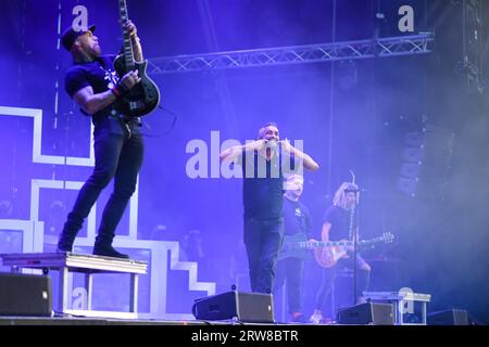 Frankreich. September 2023. Massenhysterie - Fete de l Humanite sur la Base 217 en Essonne. (Foto: Lionel Urman/SIPA USA) Credit: SIPA USA/Alamy Live News Stockfoto