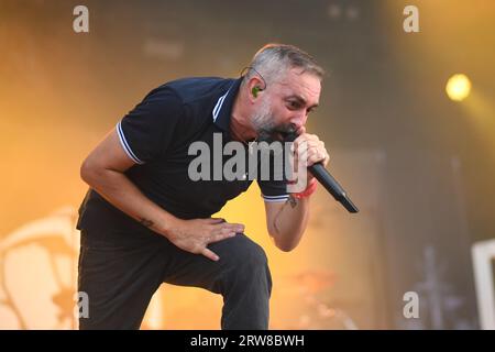 Frankreich. September 2023. Massenhysterie - Fete de l Humanite sur la Base 217 en Essonne. (Foto: Lionel Urman/SIPA USA) Credit: SIPA USA/Alamy Live News Stockfoto