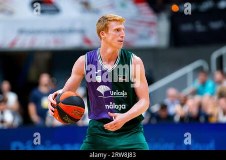 Murcia Region von Murcia Spanien 17. September 2023. ALBERTO Díaz Unicaja Baloncesto Malaga Spieler, UNICAJA Bsket Malaga vs Real Madrid Super Copa Basket Endesa Endspiel Sports Palace Murcia 17. September 2023 Credit: Pascu Méndez/Alamy Live News Stockfoto