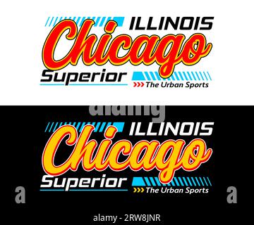 Chicago City Vintage Sport, grafische Typografie für T-Shirt, Poster, Etiketten usw. Stock Vektor