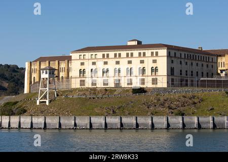 San Quentin wurde im Juli 1852 eröffnet und befindet sich nördlich von San Francisco und ist das älteste Gefängnis Kaliforniens. Stockfoto