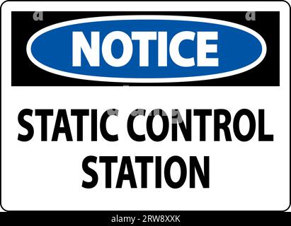 Hinweisschild Statische Kontrollstation Stock Vektor