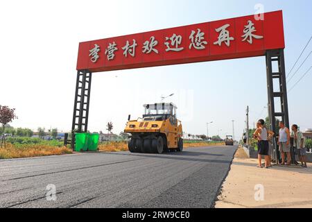 Luannan County, China - 31. Juli 2019: Baustelle für Landstraßen, Luannan County, Provinz Hebei, China Stockfoto
