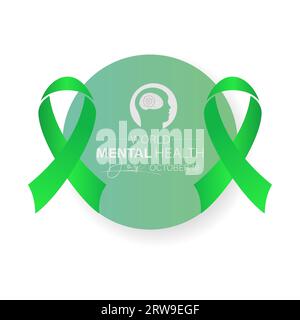 Der World Mental Health Day hebt Advocacy, Understanding und Support für globale emotionale Resilienz hervor. Vorlage Für Vektorillustration. Stock Vektor