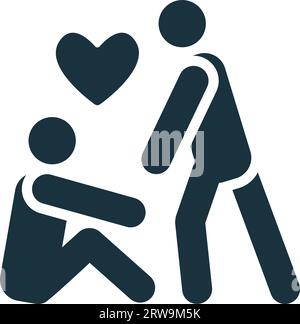 Symbol „Beratung“. Monochromes einfaches Zeichen aus der Sammlung psychischer Gesundheit. Beratungssymbol für Logo, Vorlagen, Webdesign und Infografiken. Stock Vektor