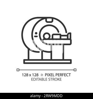 Symbol für Pixel Perfect linear des MRT-Geräts Stock Vektor