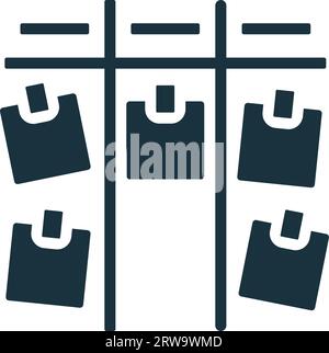 Kanban-Symbol. Einfarbiges, einfaches Schild aus der Produktivitäts-Kollektion. Kanban-Symbol für Logo, Vorlagen, Webdesign und Infografiken. Stock Vektor