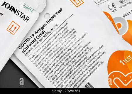 Joinstar Covid-19 Antigen Rapid Test Colloidal Gold Stockfoto