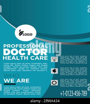 Editierbarer Professional Doctor Health Care Business Promotion Flyer Stock Vektor