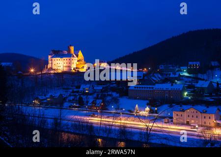 (Copyright C www.dresden-fotografie.de) (Sylvio Dittrich) (+49 1772156417) Schloss Scharfenstein im Winter Stockfoto