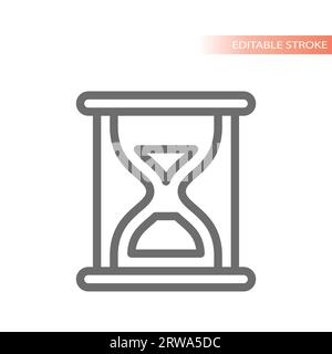 Symbol für den Vektor der Sanduhrlinie. Sanduhr- oder sandglas-Symbol. Stock Vektor